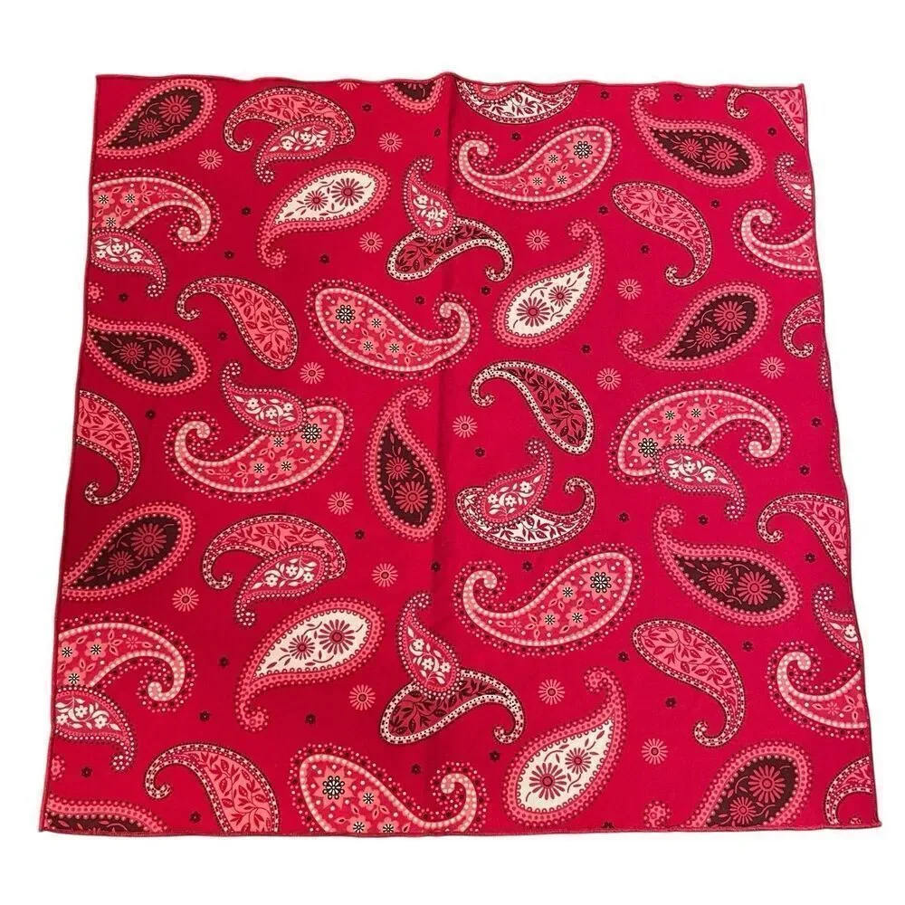 Vera Bradley Mesa Red Set 6 Quilted Placemats and 9 Napkins Paisley Print
